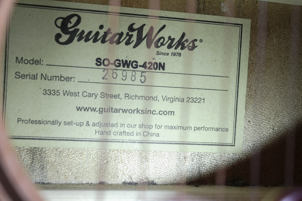 GuitarWorks SOGWG420N Acoustic Guitar Local Pickup Oswego, IL ONLY