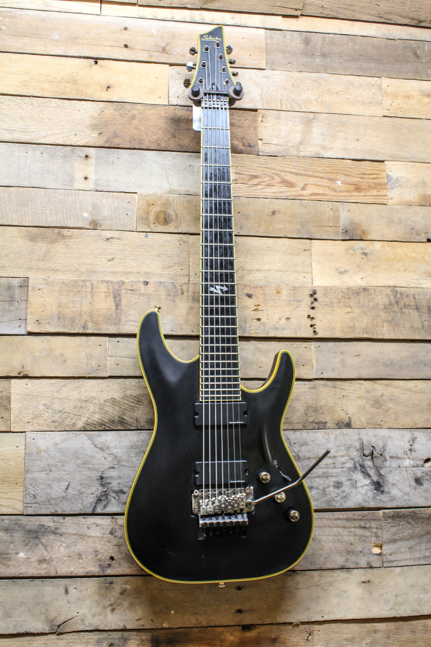 Schecter Diamond Blackjack ATX C-7 Floyd Rose Aged Black Satin