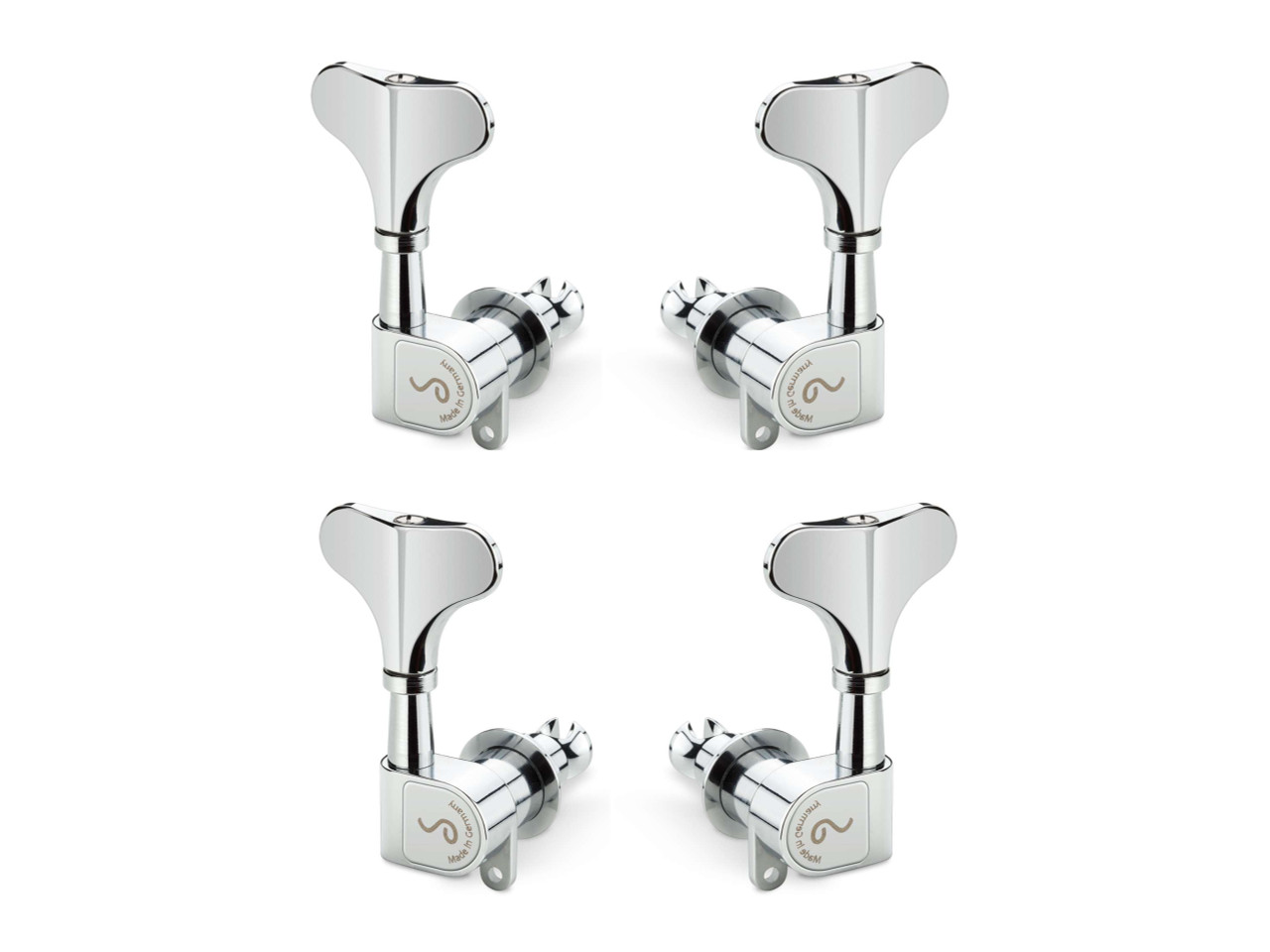 Schaller Bass Tuners Light Chrome, Set of 4 Splitted (2L+2R) M4 180