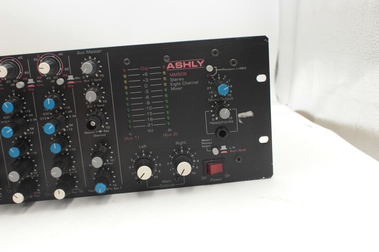 Ashly MM508 Stereo Eight Channel Professional Rack Mixer