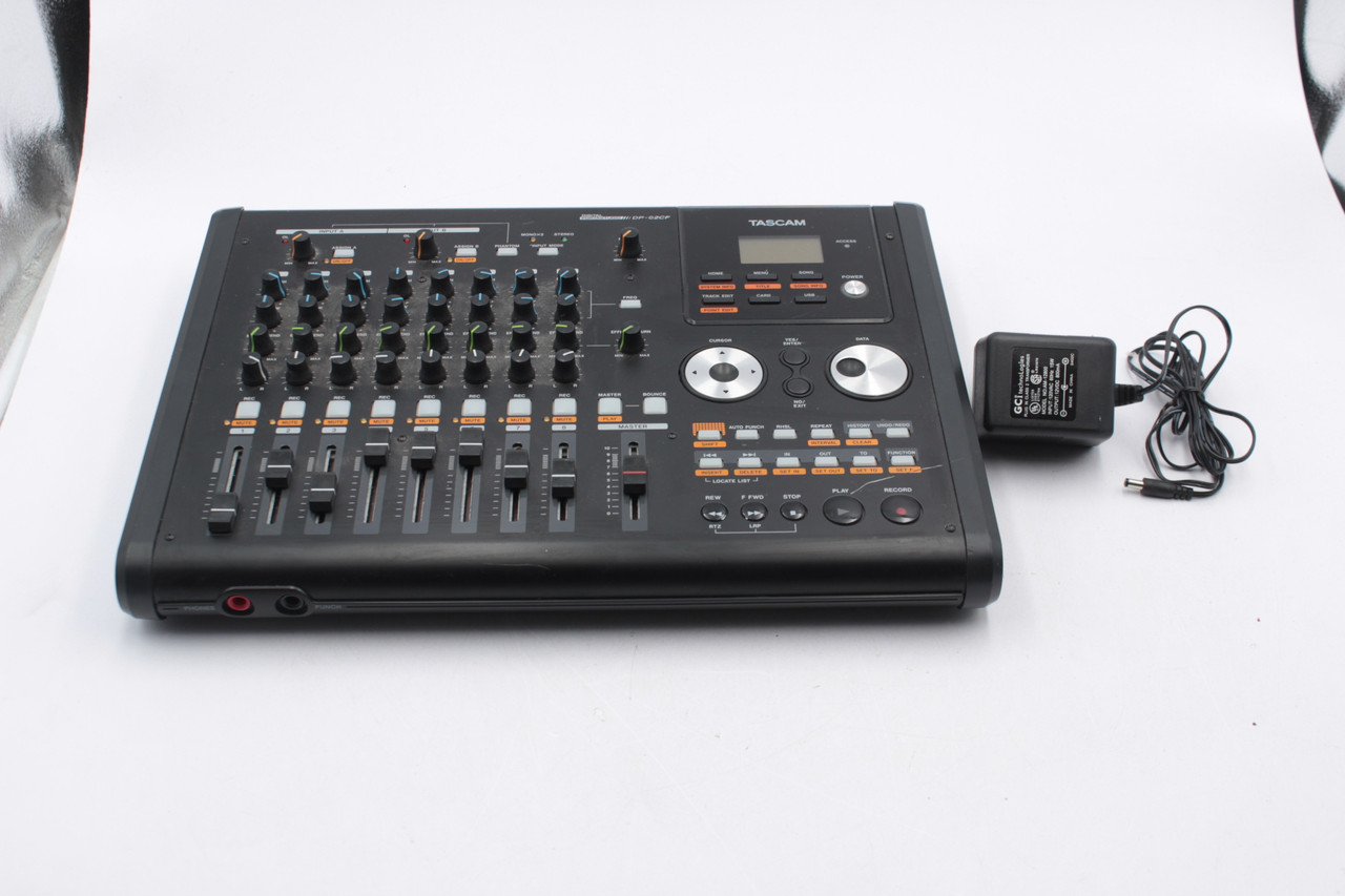 TASCAM DP-02CF Digital Portastudio Recorder Black w/ power supply