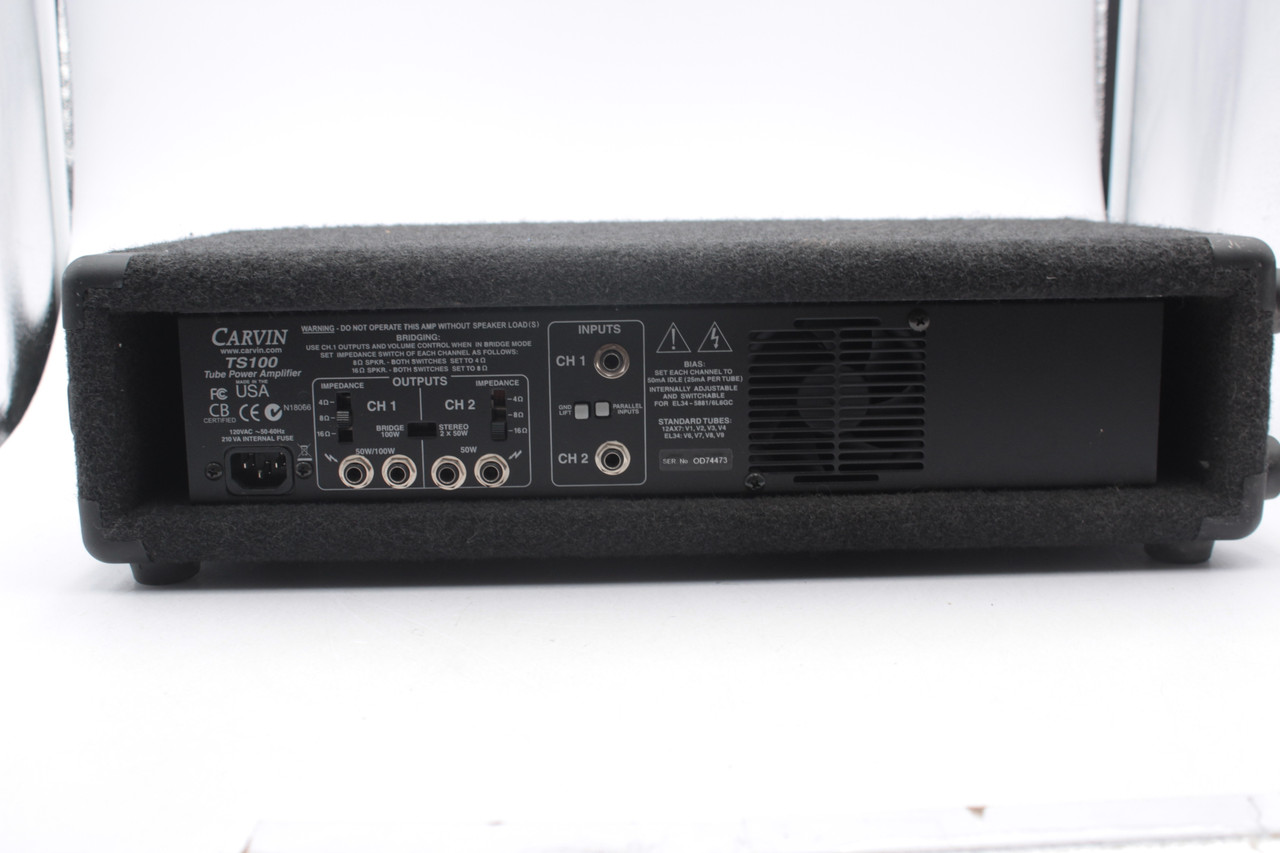 Carvin TS100 Tube Power Amplifier 2ch Rack Mount in box