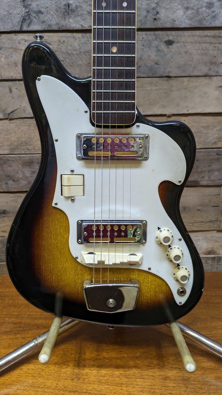 ZEN-ONギター Zenon Zen-On Vintage Electric Guitar w/ Gold Foil Pickups