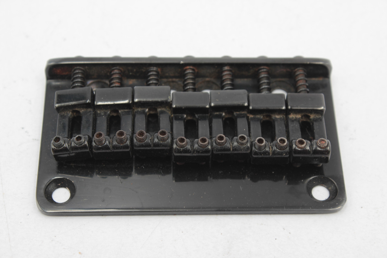 Squier Stagemaster 7 String Hard Tail Strat Black Guitar Bridge
