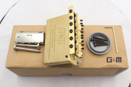G&M Solid Brass Two-Point Strat Style Tremolo Bridge, no arm NOS