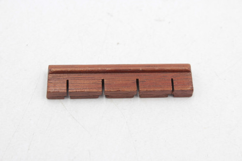 Vintage Harmony NOS Ukulele Wooden Bridge - 4-String Slotted Bridge