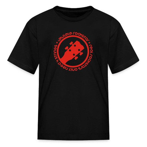 Ukulele Threads "Ukulele Rockstar" Circular Graphic T-Shirt Size L