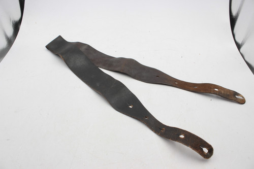 Vintage 1960s-1970s Unbranded Contoured Leather Guitar Strap - Natural Relic Player Grade, Stretched Holes (Acoustic / Relic)
