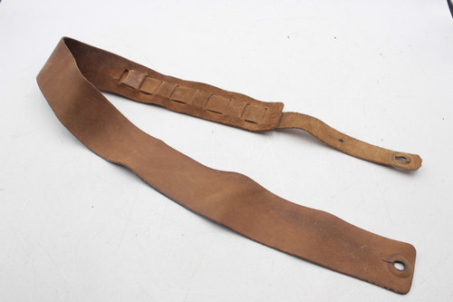 Vintage Unbranded Wide Saddle Leather Guitar & Bass Strap - Saddle Tan, Scratch-Free Ladder Style