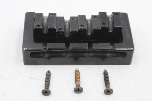 Vintage 1980s Kramer Forum II High-Mass 4-String Bass Bridge - Black, Made in Japan (ESP Era) with Screws