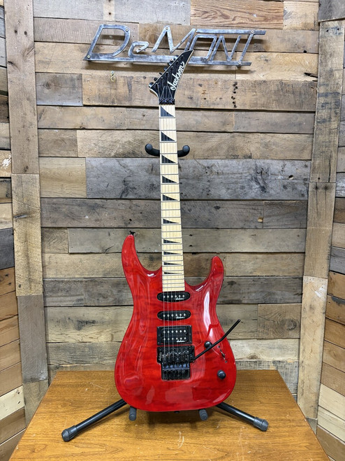 Jackson JS34Q DKA-M Dinky Arch Top HSS Guitar Trans Red Quilt Maple Floyd Rose