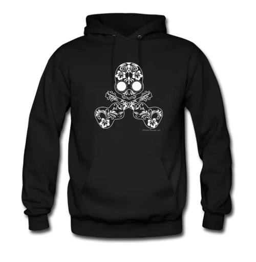 Skull & Cross Uke Ukulele Hooded Sweatshirt - Hoodie - Candy Skull - Multiple Colors