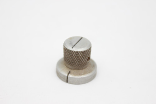 Vintage European? Silver  Metal Guitar Knob, Thin 1/8" Shaft - Rare