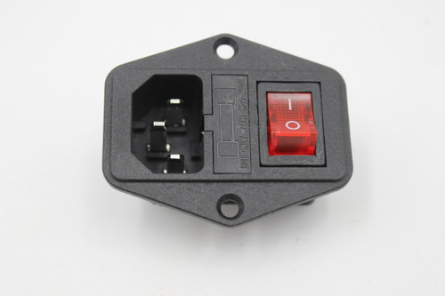 NEW 3 Pin IEC320 C14 AC Inlet Male Plug Power Socket With Fuse Switch 10A 250V