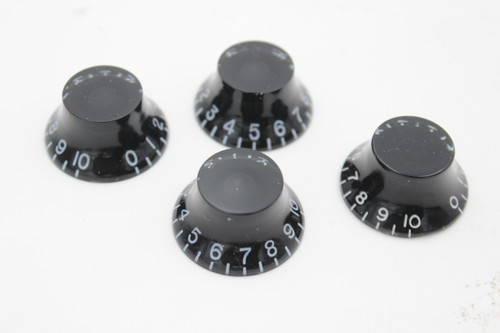 (4) Black Satellite LP Style Guitar knobs