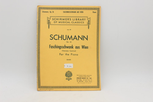 Schirmer's Library of Musical Classics -Piano - Schumann, Viennese Carvinval NOS