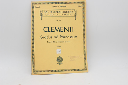 Schimer's Library of Musical Classics Clementi Gradus ad Parnassum- Piano Music