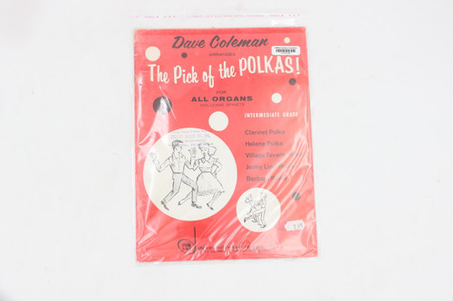 "The Pick of the Polkas!" Organ Sheet music, Dave Coleman, Vintage NOS