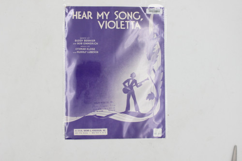 "Hear My Song, Violetta" Buddy Bernier Vintage NOS Sheet Music