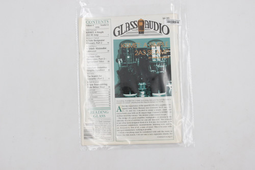 Glass Audio Vintage Magazine "Kismet 2A3 SE Amp" Vol 8 , No 6 1996