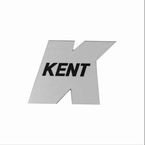 Kent Headstock Guitar Logo- Silver - NEW - Made in USA, by Guyatone