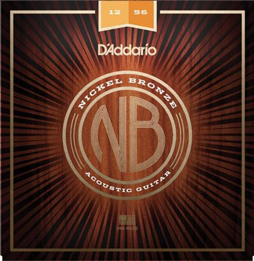 D'Addario Nickel Bronze Acoustic Guitar Strings 12-56