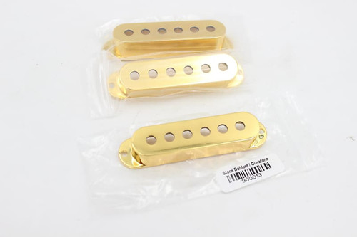 (3) Gold Strat Pickup Covers 52mm