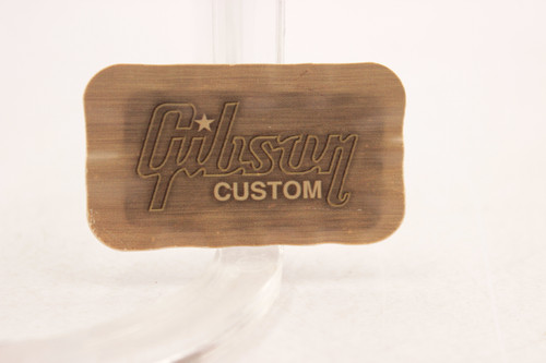 NOS Brass Gibson Custom Shop Guitar Case Logo