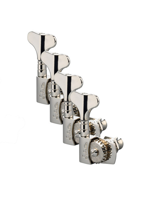 Schaller German Nickel M4S Light Splitted Bass Machine Head Tuners 4 Left (Standard Low Side)