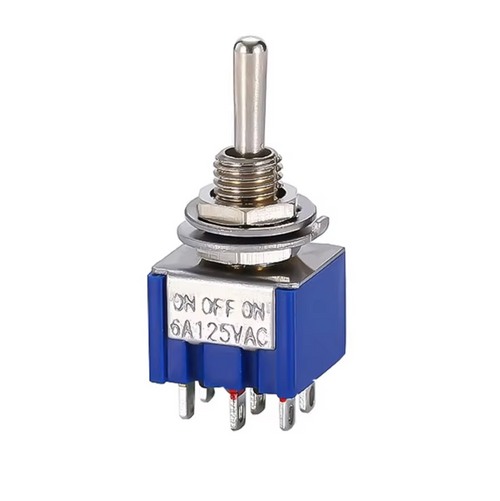 DPDT Chrome Mini Toggle Switch for Guitar Kill or Pickups ON/OFF/ON