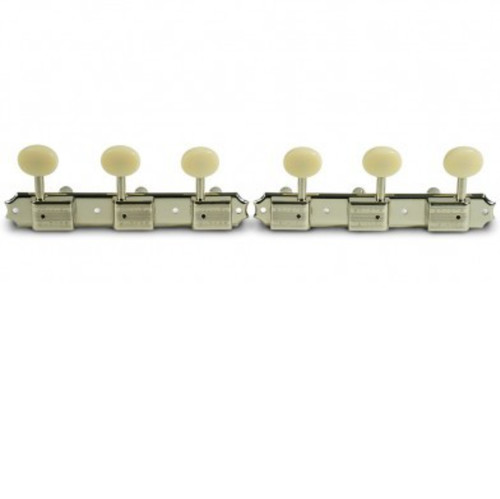Kluson 3x3 On A Plate Supreme Series White Button Tuning Machines