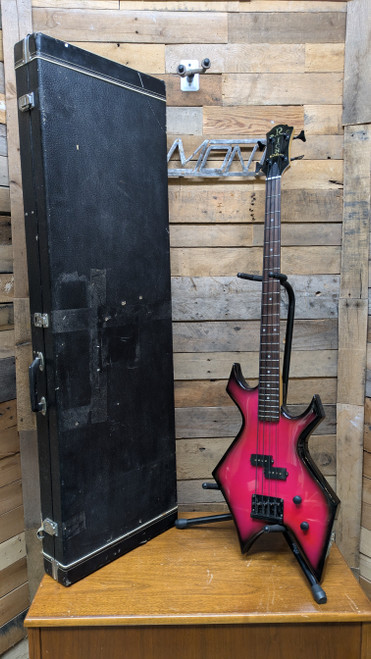 Vintage 1980s MIJ BC Rich Warlock NJ Bass w/ OHSC & Custom Paint