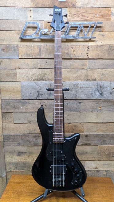 Schecter Stiletto Stealth 4 String Electric Active Bass Guitar