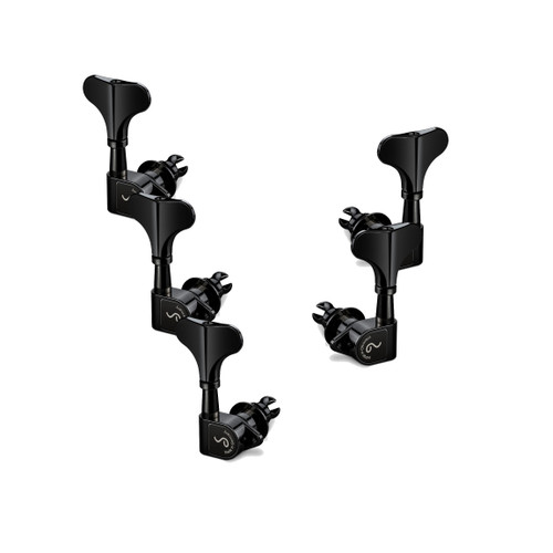 Schaller Bass Tuners Light - Black , Set of 4 (3L+2R) M4 90