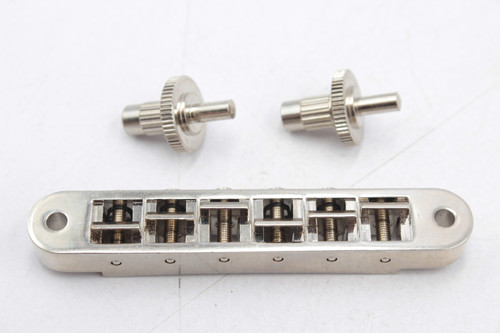 Gibson Vintage P.W. Nashville Tune-O-Matic Bridge W/ Posts Chrome Les Paul SG ES 1990's