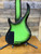 Custom Peavey Grind 6 Bass Guitar - Glow-in-the-Dark Green w/ Black Burst Finish, 6-String Neck-Thru