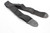 Fender 2" Black Poly Webbing Guitar Strap - Gold Stamped Script Logo, Leather Ends
