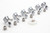 6 in line Strat Kluson-Style Chrome  Guitar Tuners w/ screws & Ferrules