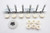 Harmony H-804 Vintage 6-in-line Guitar Tuners w/ Ferrules & Screws