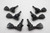 NOS Guitar Tulip Bell 3x3 Machine Head Black Tuners w/ ferrules & Washers, no scrws
