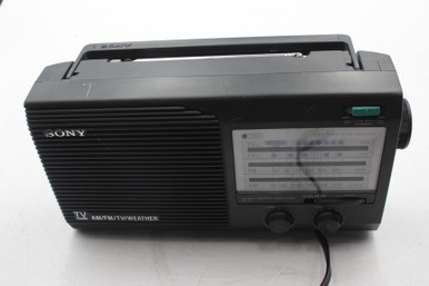 Sony ICF-34 AM/FM TV Weather Radio , AC/D-Battery w/ Power