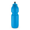 A drink bottle in vibrant blue color, featuring a wide body and a screw-on cap with a spout for easy sipping.