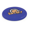 A large blue flying disc featuring the logo of "Korcho's Karaoke Bar" in orange and black lettering.