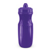 A drink bottle in a vibrant purple color with a contoured shape and a twist-on cap featuring a drinking spout.