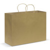 An extra-large brown paper carry bag with two handles, showcasing a simple and sturdy design.
