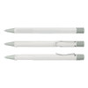 Three Lamy Safari pens in a mint green and white colour combination, featuring a sleek design and ribbed grip.