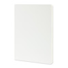 A large white Moleskine Volant journal with a soft cover, featuring a logo on the back.