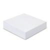 A white Memo Cube Note Pad with 200 leaves stacked neatly. It has a simple design with no visible branding.
