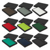 A gift set featuring Moleskine notebooks and pens in various colours, presented in sleek black boxes.