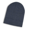 A Heather Slouch Beanie in dark grey, featuring a soft, textured knit and a simple design.